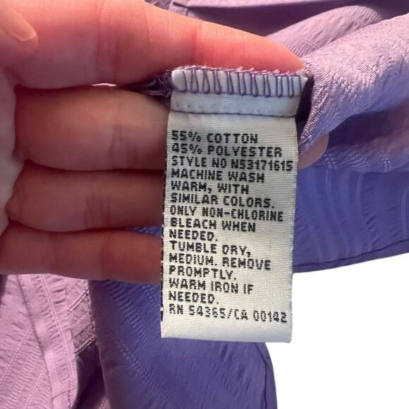 Alia purple vintage short‎ sleeve button down shirt - Picture 4 of 7